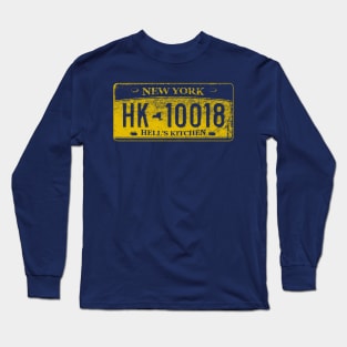 Hell's Kitchen Zip Code 10018 (New York License Plate) Long Sleeve T-Shirt